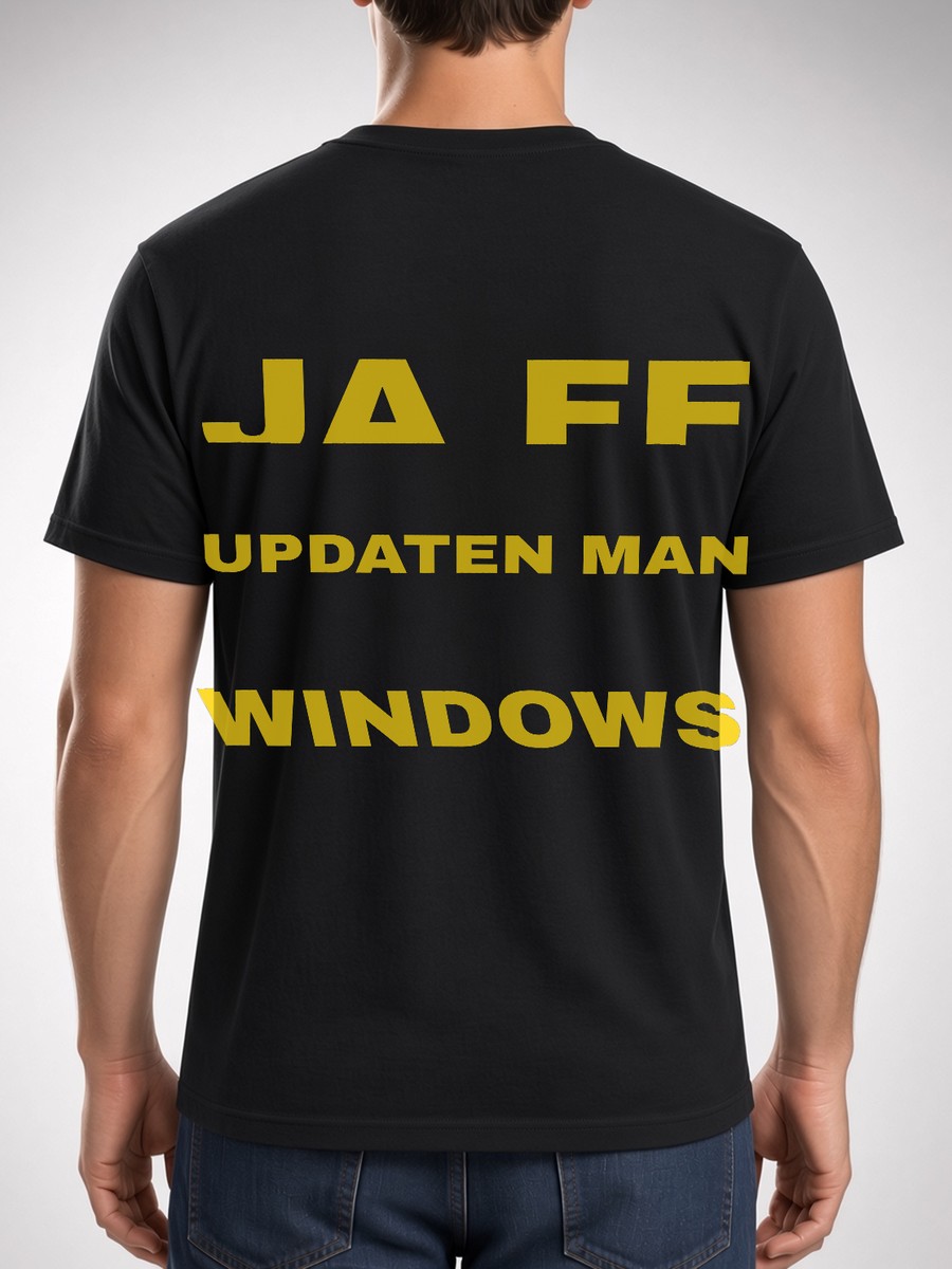 Ja ff updaten man, achterkant